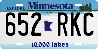 MN license plate 652RKC