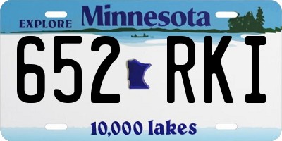 MN license plate 652RKI