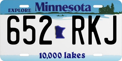 MN license plate 652RKJ
