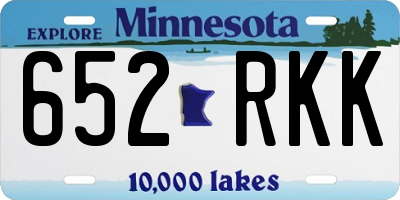 MN license plate 652RKK