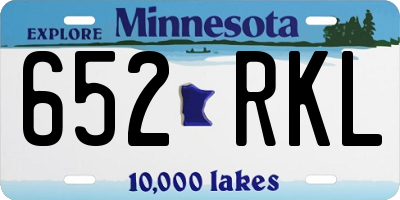 MN license plate 652RKL