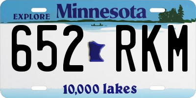 MN license plate 652RKM