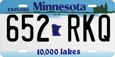 MN license plate 652RKQ