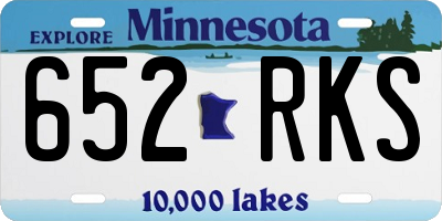 MN license plate 652RKS