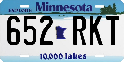 MN license plate 652RKT