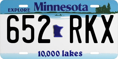 MN license plate 652RKX