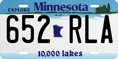 MN license plate 652RLA