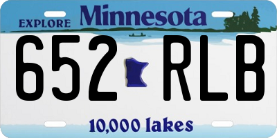 MN license plate 652RLB
