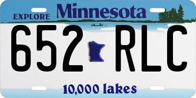 MN license plate 652RLC