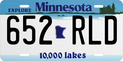 MN license plate 652RLD