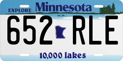 MN license plate 652RLE