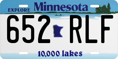 MN license plate 652RLF