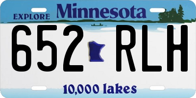 MN license plate 652RLH