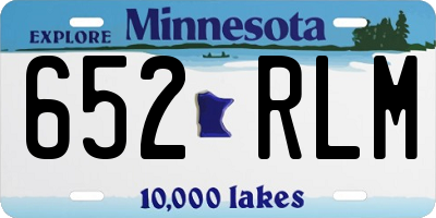 MN license plate 652RLM