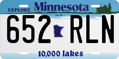 MN license plate 652RLN