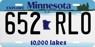 MN license plate 652RLO