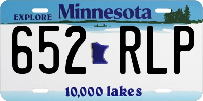 MN license plate 652RLP