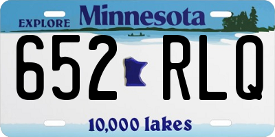 MN license plate 652RLQ