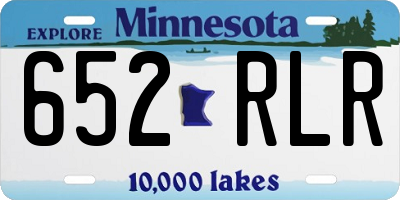 MN license plate 652RLR