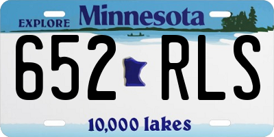 MN license plate 652RLS