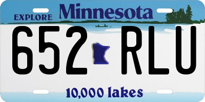 MN license plate 652RLU