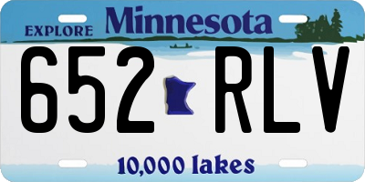 MN license plate 652RLV