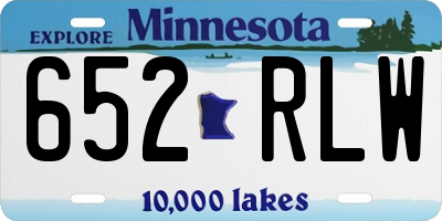 MN license plate 652RLW