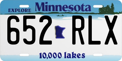 MN license plate 652RLX