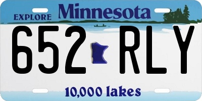 MN license plate 652RLY