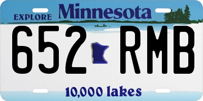 MN license plate 652RMB