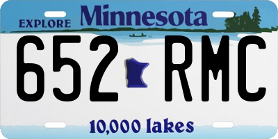 MN license plate 652RMC