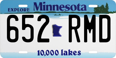MN license plate 652RMD