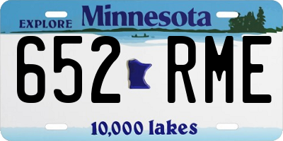 MN license plate 652RME