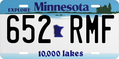 MN license plate 652RMF
