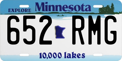MN license plate 652RMG