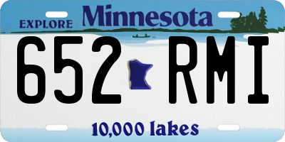 MN license plate 652RMI