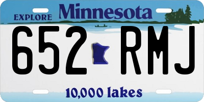 MN license plate 652RMJ