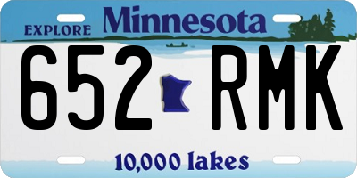 MN license plate 652RMK