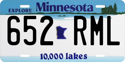 MN license plate 652RML