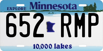 MN license plate 652RMP