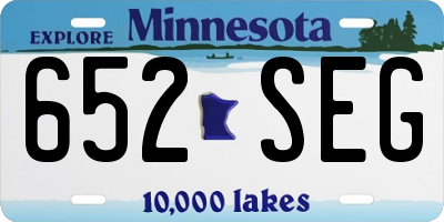 MN license plate 652SEG