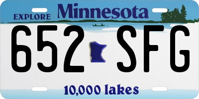 MN license plate 652SFG