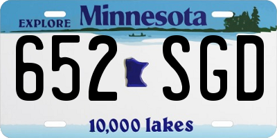 MN license plate 652SGD