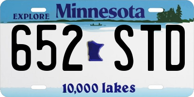 MN license plate 652STD