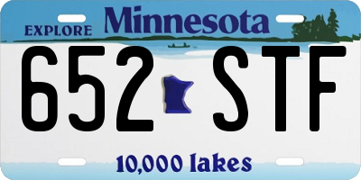 MN license plate 652STF