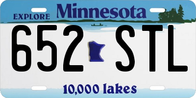 MN license plate 652STL