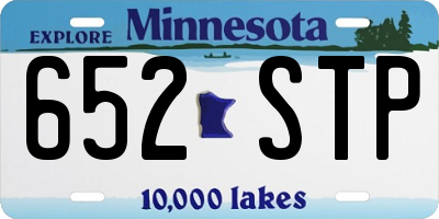 MN license plate 652STP