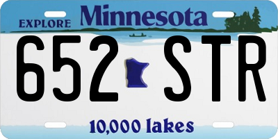 MN license plate 652STR