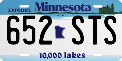 MN license plate 652STS
