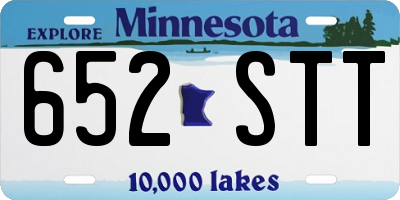 MN license plate 652STT